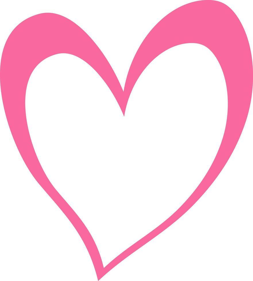 Pink heart illustration. vector