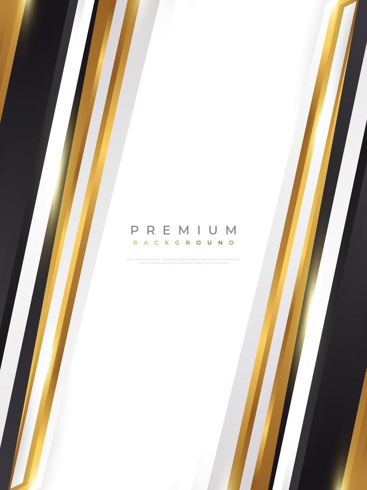 Luxury and Elegant Black, White and Gold Background for Poster or Card Design vector