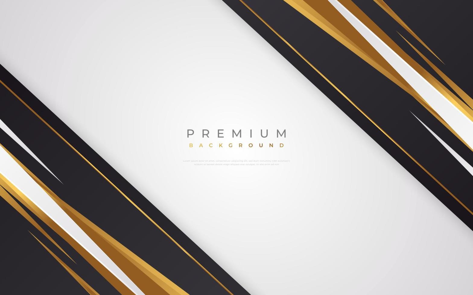 Luxury Abstract Golden Premium Background. Elegant Black, White and Gold Background for Award, Banner, Nomination, Card, Ceremony, Formal Invitation or Certificate Design vector