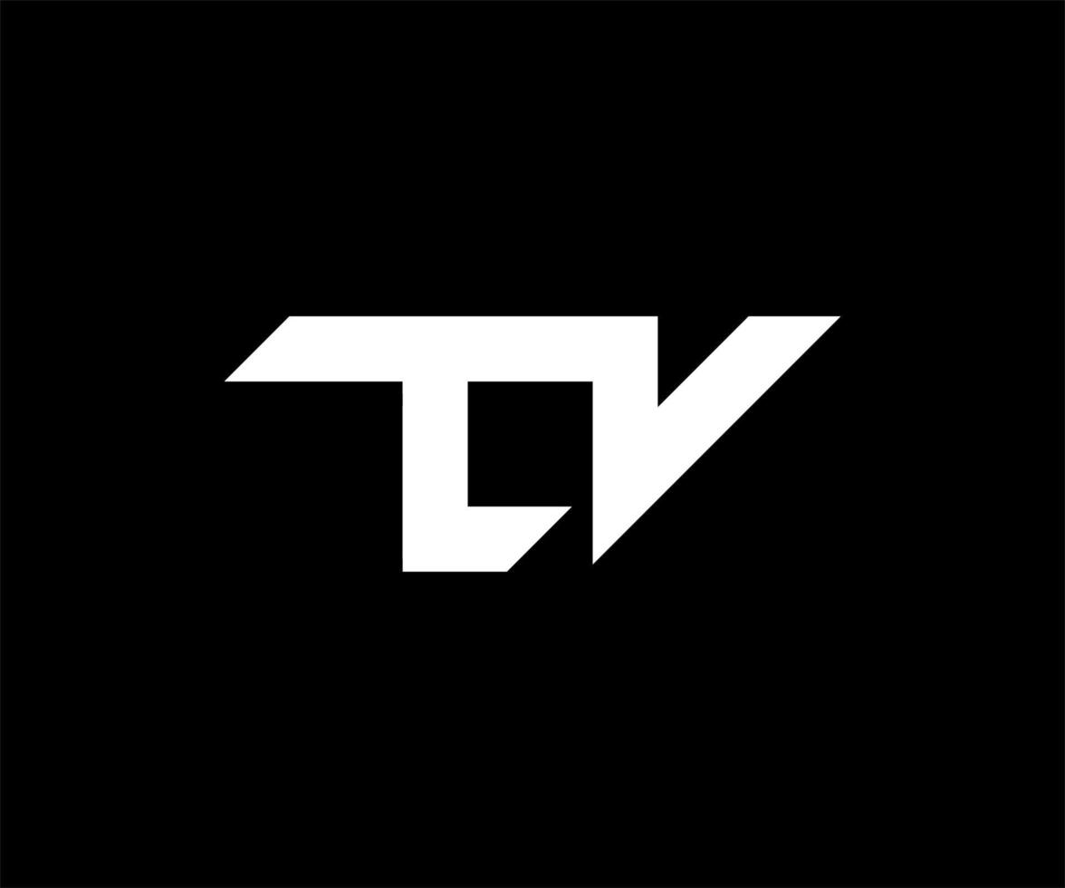 logotipo de televisión Ilustración de vector de plantilla de diseño de logotipo de tv. letra abstracta tv. letras modernas tv, plantilla de diseño de logotipo de tv monograma de tv vectorial. logotipo de la firma de la letra tv. vector de diseño de letras.