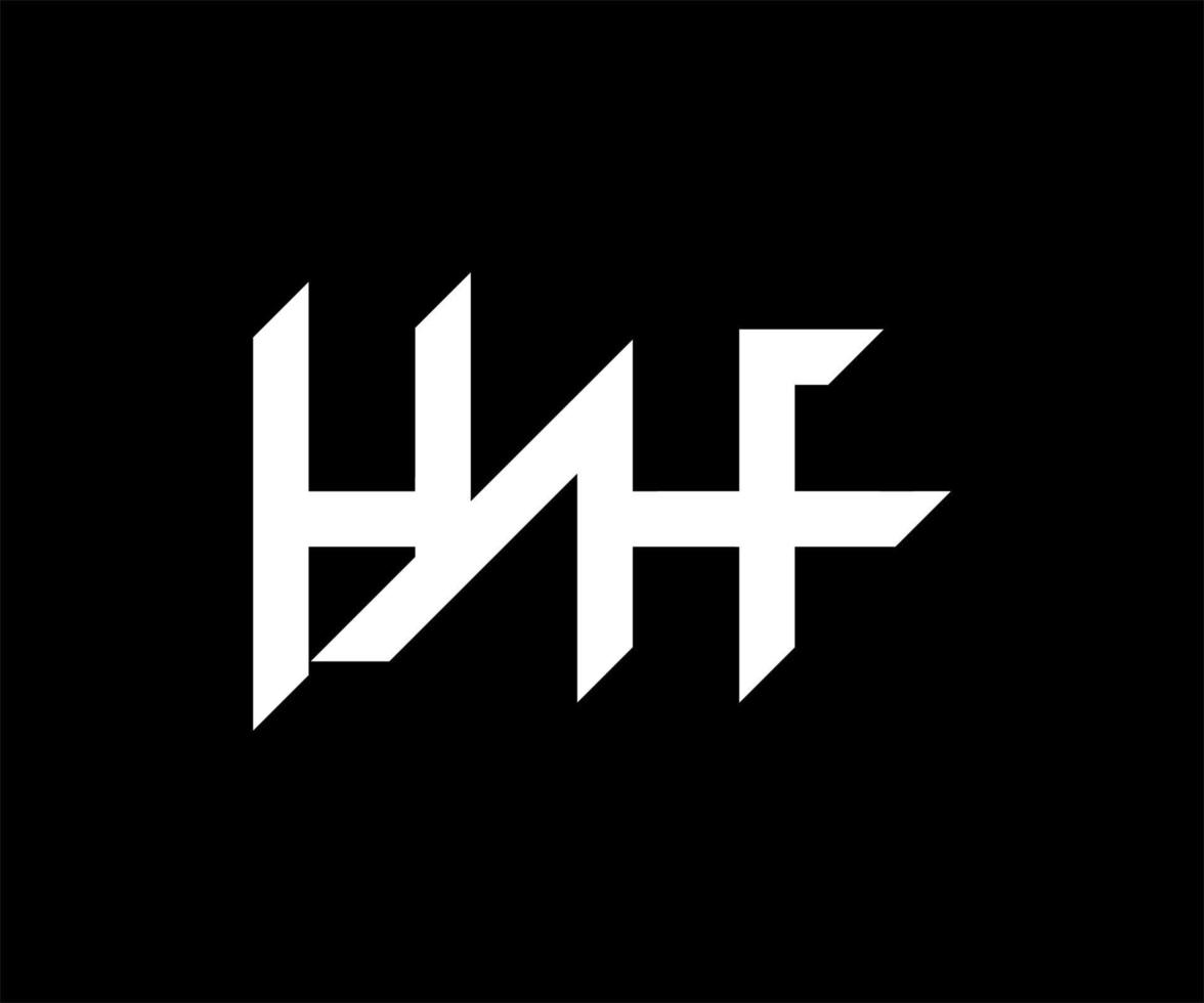 diseño del logotipo de la letra hyhf. diseño de logotipo de alfabeto creativo moderno. Ilustración de vector de plantilla de logotipo de letra hyhf.