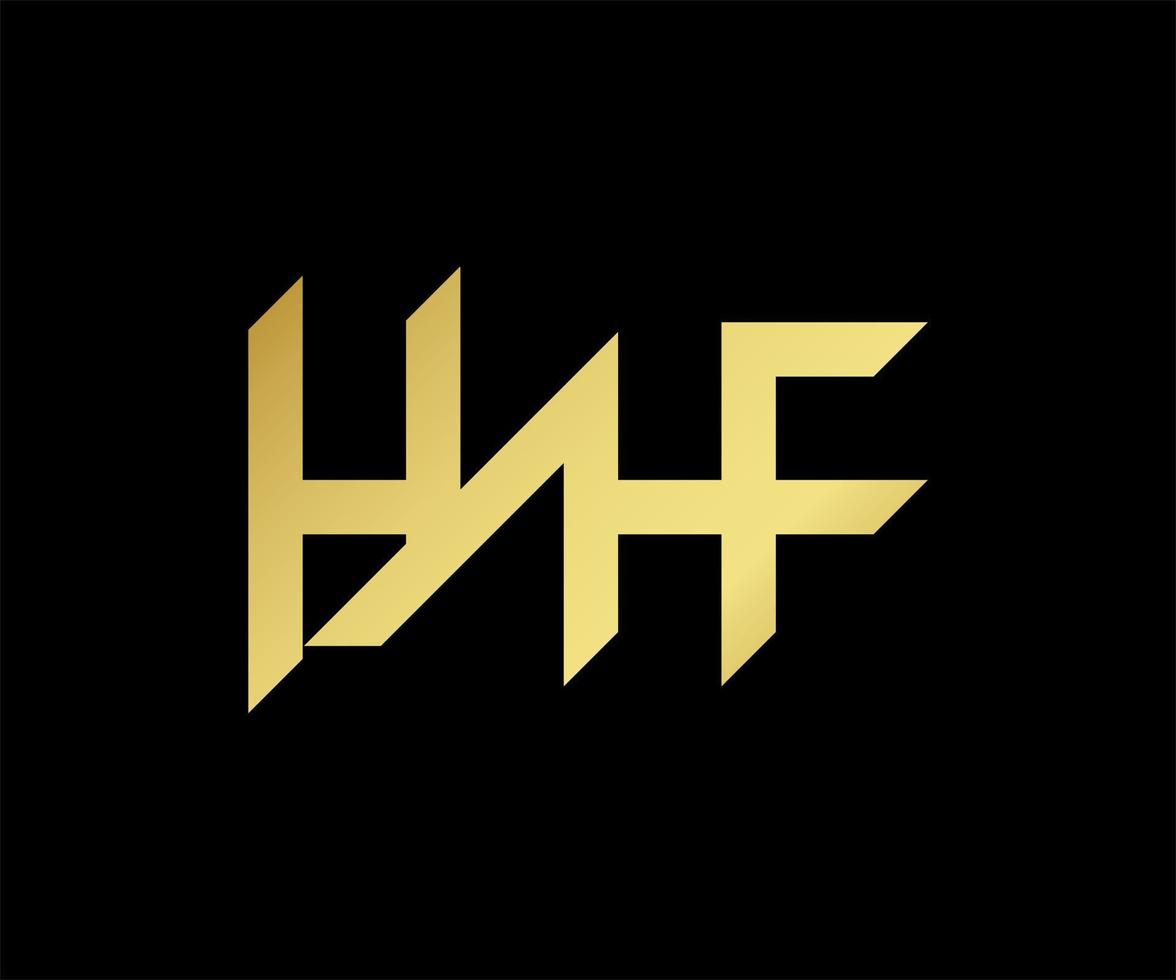 diseño del logotipo de la letra hyhf. diseño de logotipo de alfabeto creativo moderno. Ilustración de vector de plantilla de logotipo de letra hyhf.