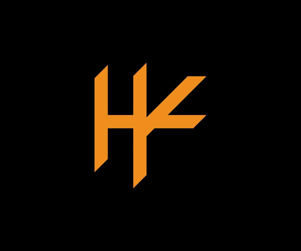 diseño del logotipo de la letra hk. diseño de logotipo de alfabeto creativo moderno. Ilustración de vector de plantilla de logotipo de letra hk.