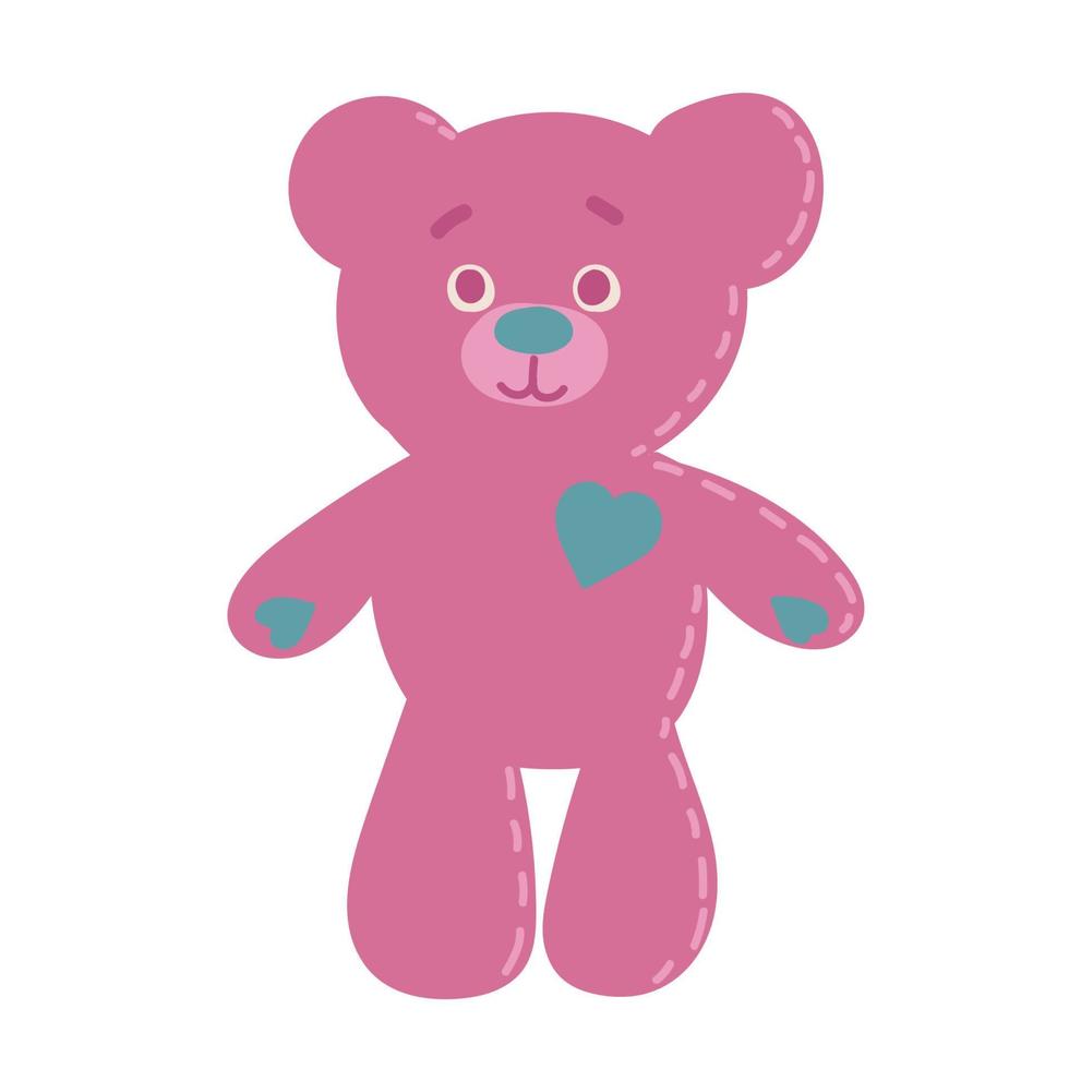 Icono de juguete de oso de peluche aislado ilustración vectorial diseño gráfico vector