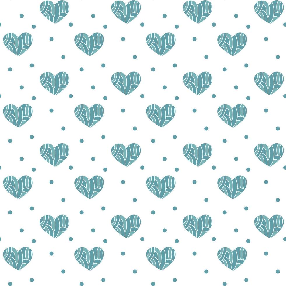 Simple hearts seamless vector pattern. Valentines day background. Flat design endless chaotic texture made of tiny heart silhouettes. Shades of red.