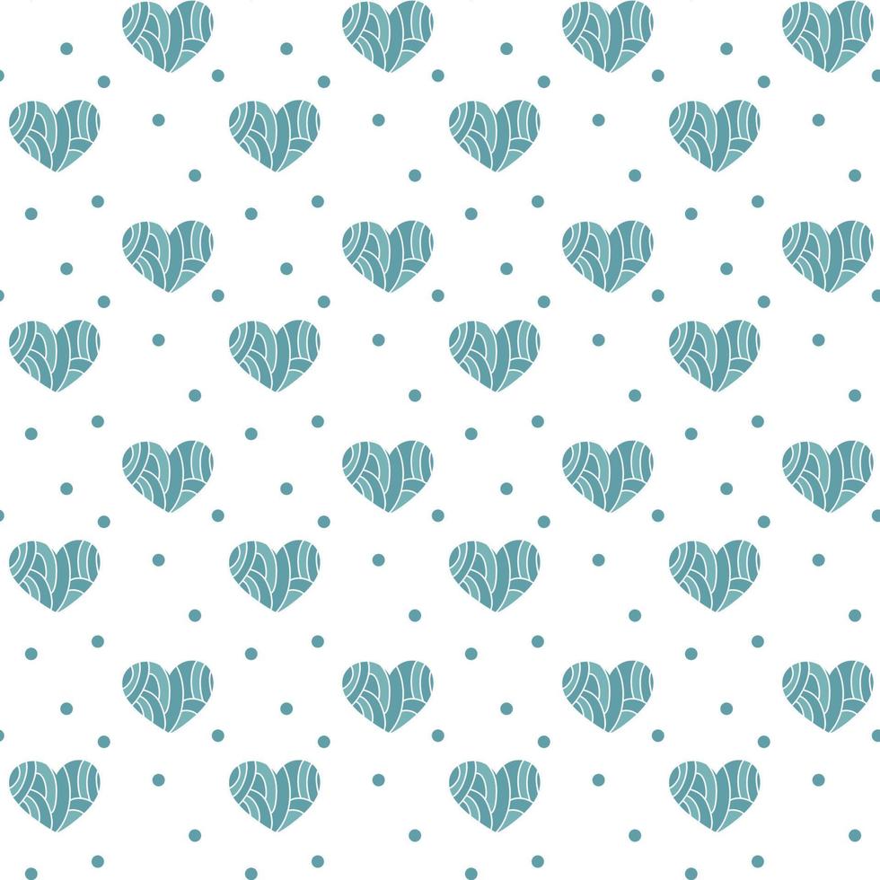 Simple hearts seamless vector pattern. Valentines day background. Flat design endless chaotic texture made of tiny heart silhouettes. Shades of red.