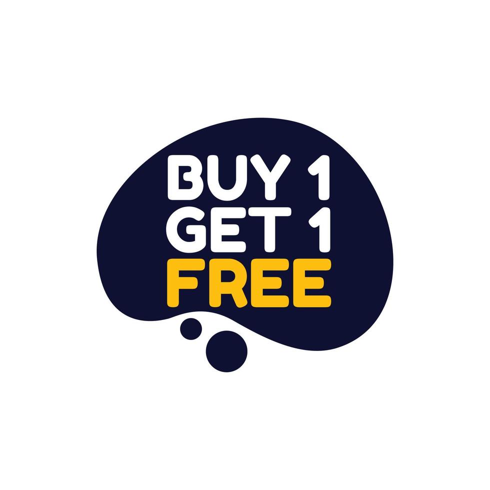 buy 1 get 1 free design template vector