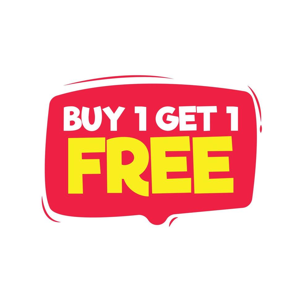 buy 1 get 1 free design template vector