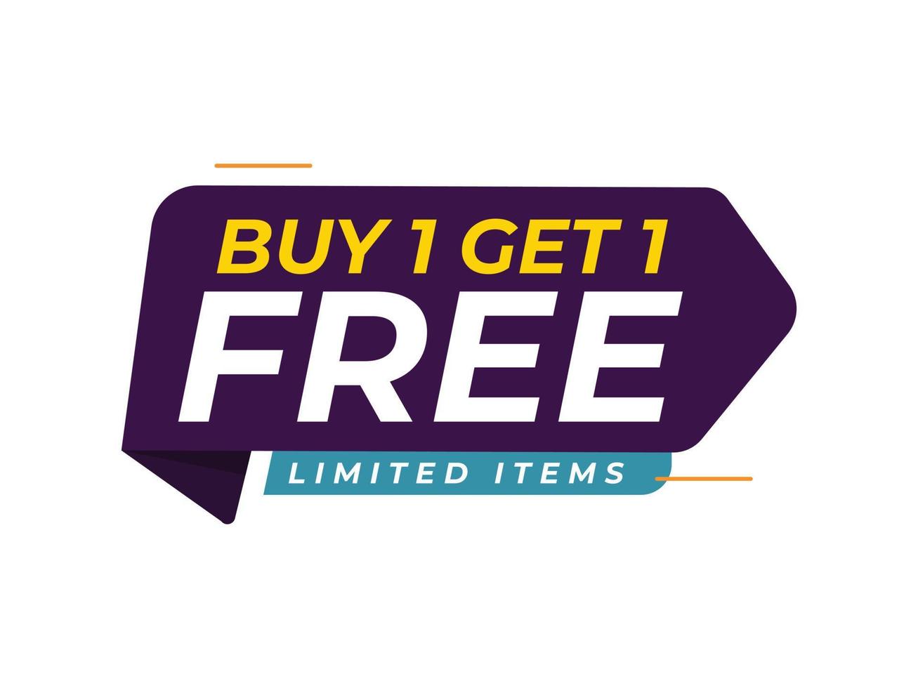 buy 1 get 1 free design template vector
