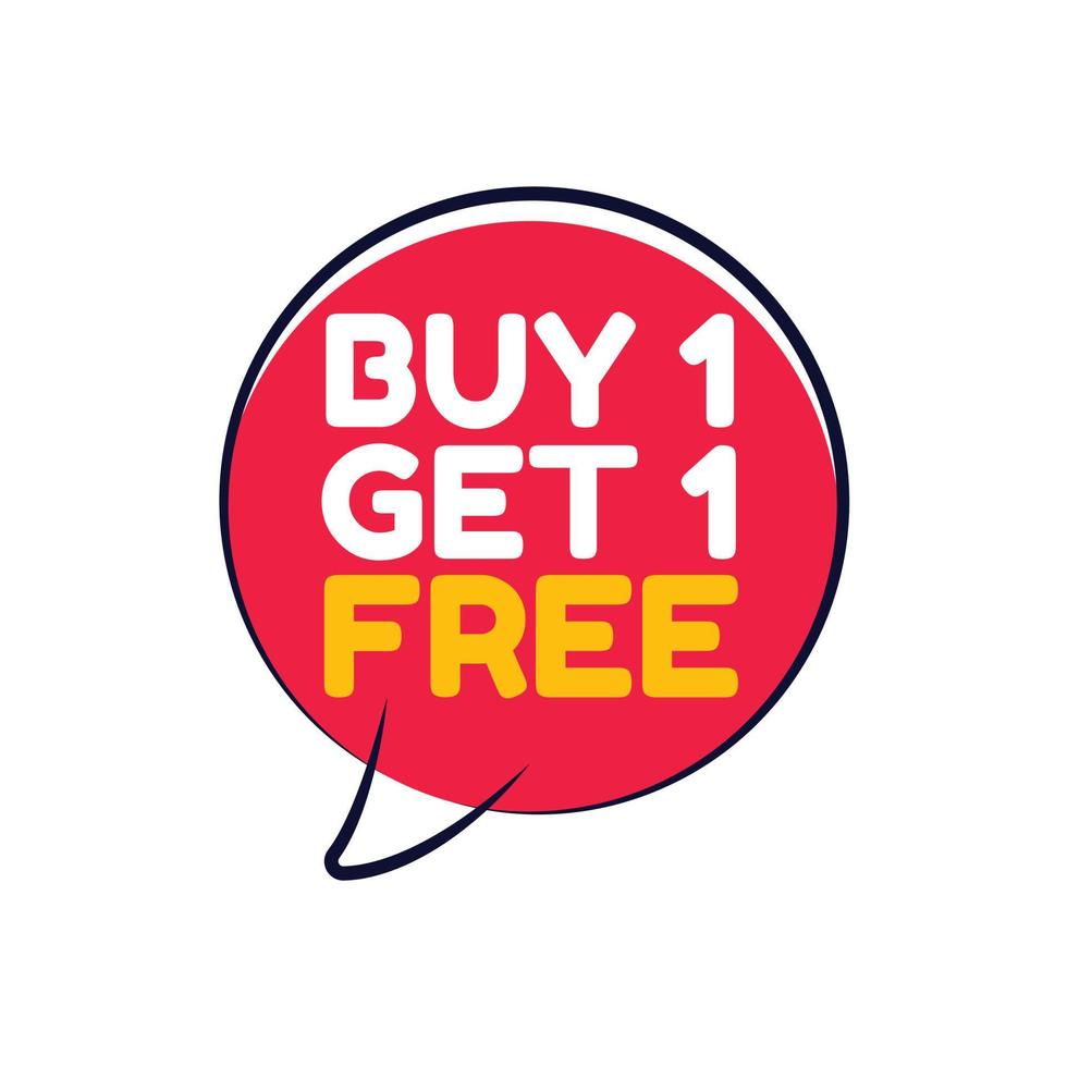 buy 1 get 1 free design template vector