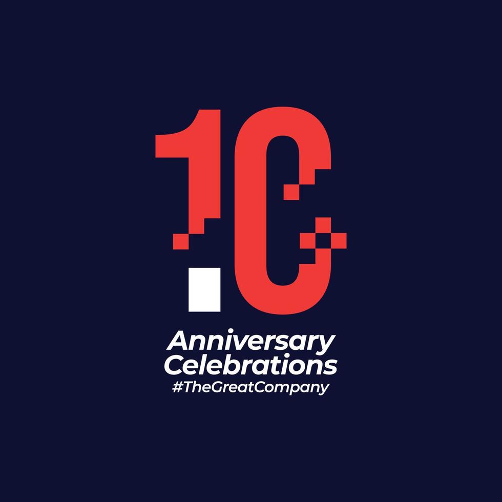 anniversary logo design template vector