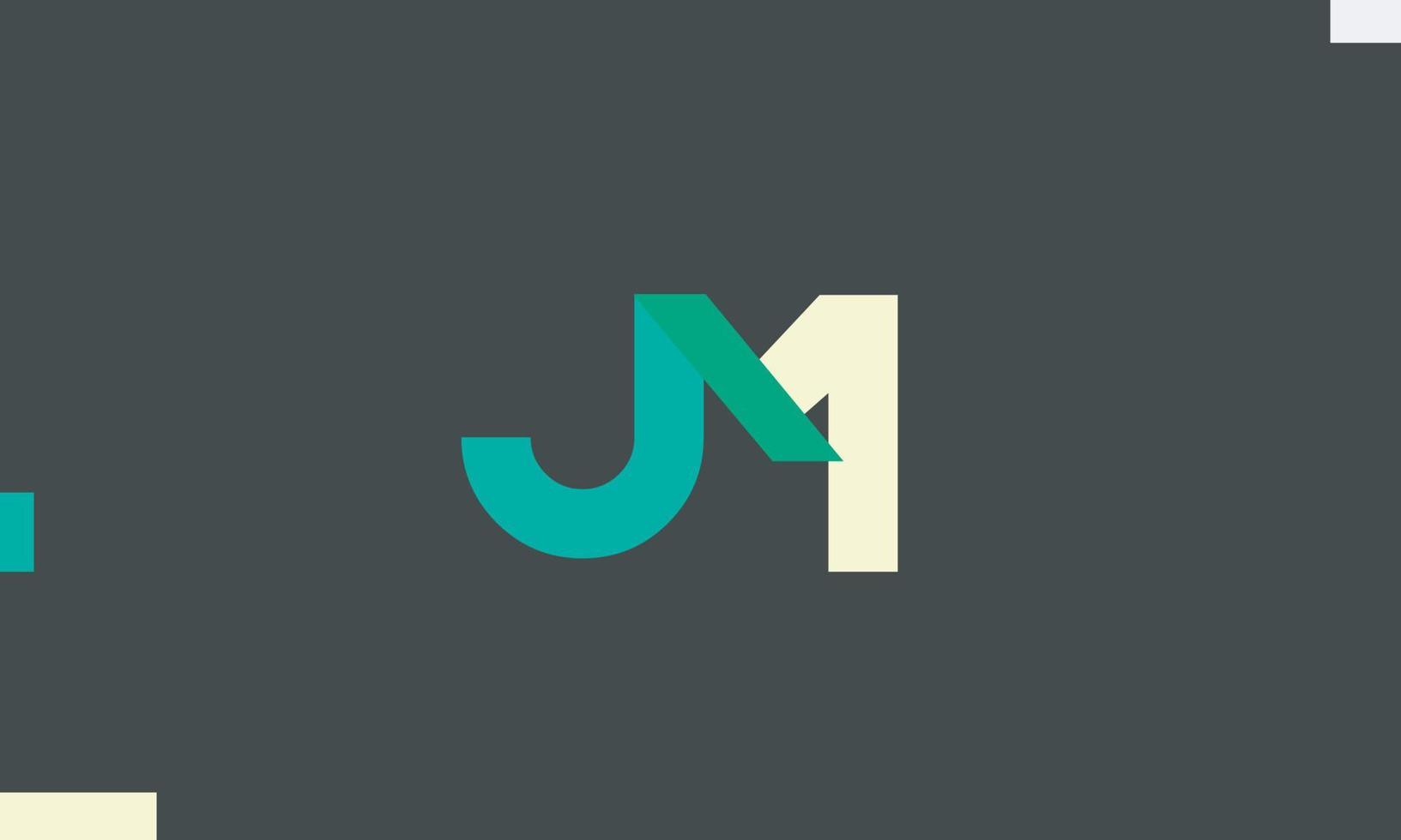 Alphabet letters Initials Monogram logo JM, MJ, J and M vector