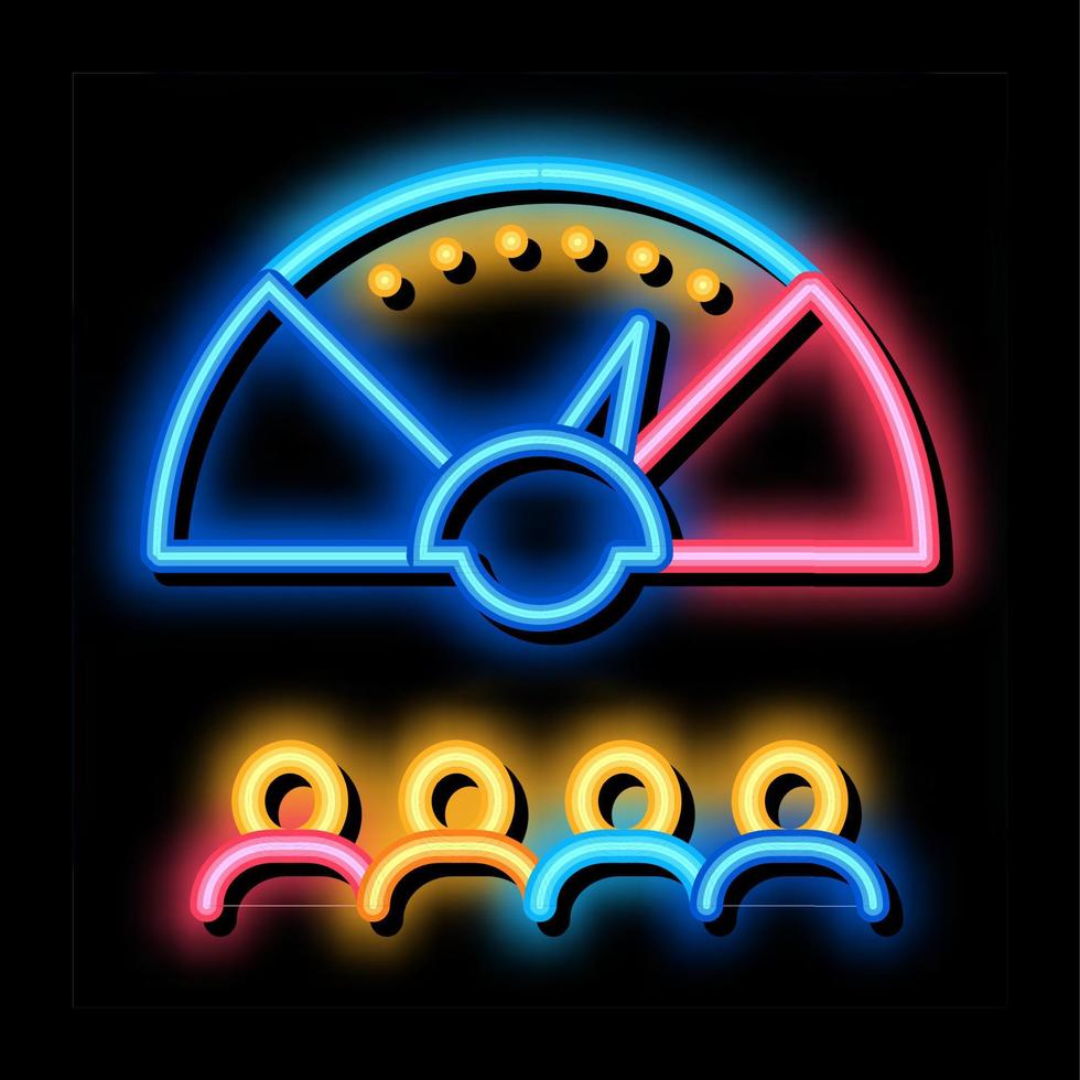 team work speed neon glow icon illustration vector