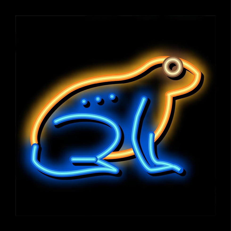 tropical frog neon glow icon illustration vector
