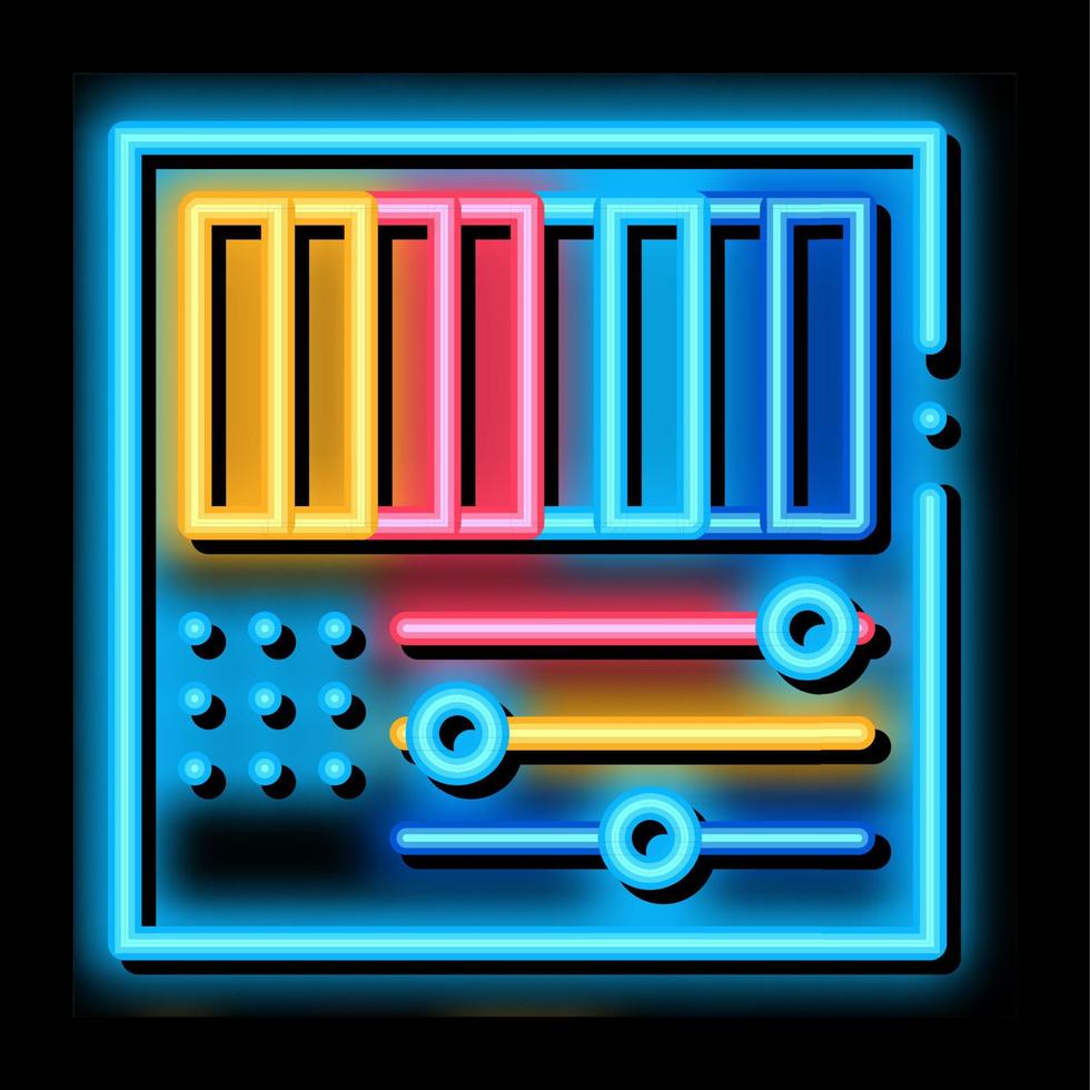 rgb color neon glow icon illustration vector