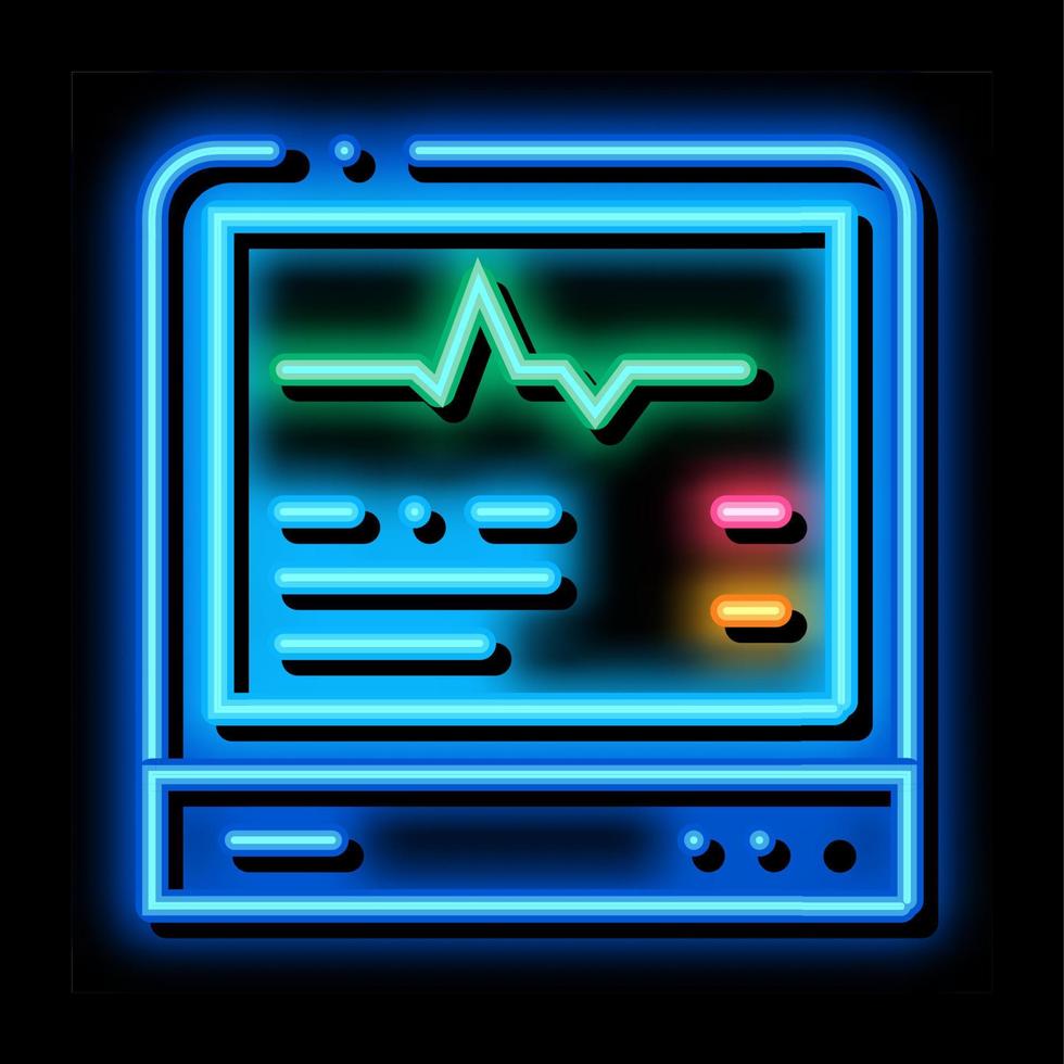 patient chart card neon glow icon illustration vector