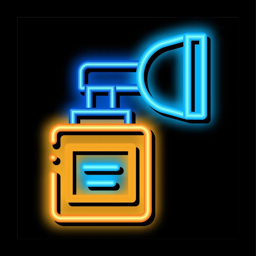 medical inhaler neon glow icon illustration vector