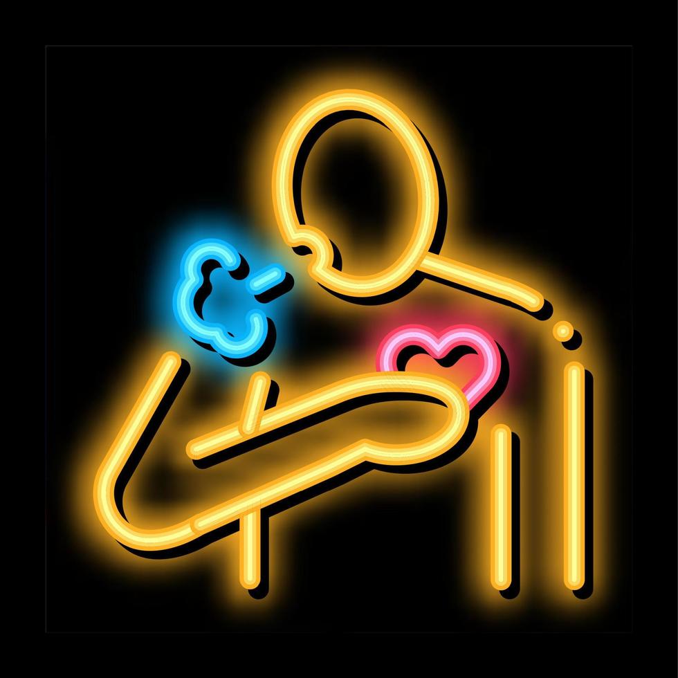 hypertension disease neon glow icon illustration vector