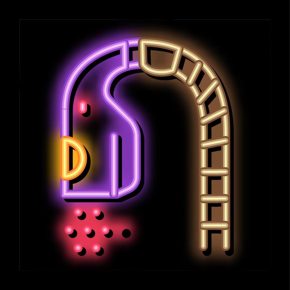 epilation electronic device neon glow icon illustration vector