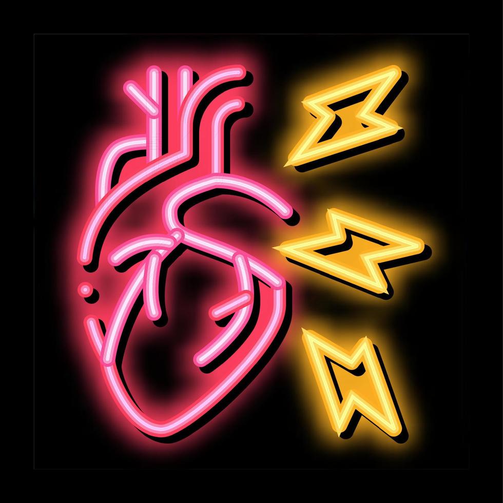 hypertension illness neon glow icon illustration vector