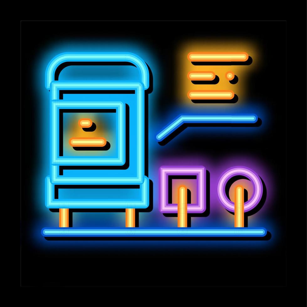 radio resistor neon glow icon illustration vector