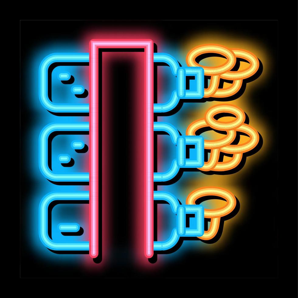 mushroom growing from bottle neon glow icon illustration vector
