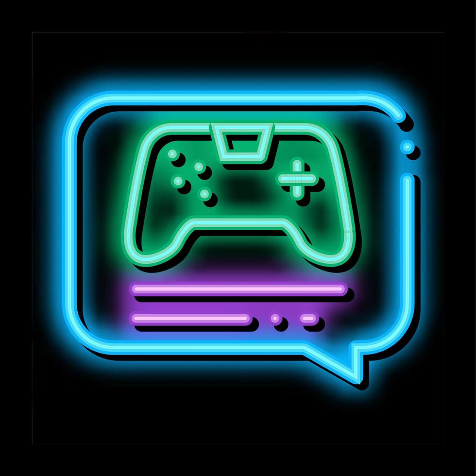 Neon Gaming Icon On Canvas Print