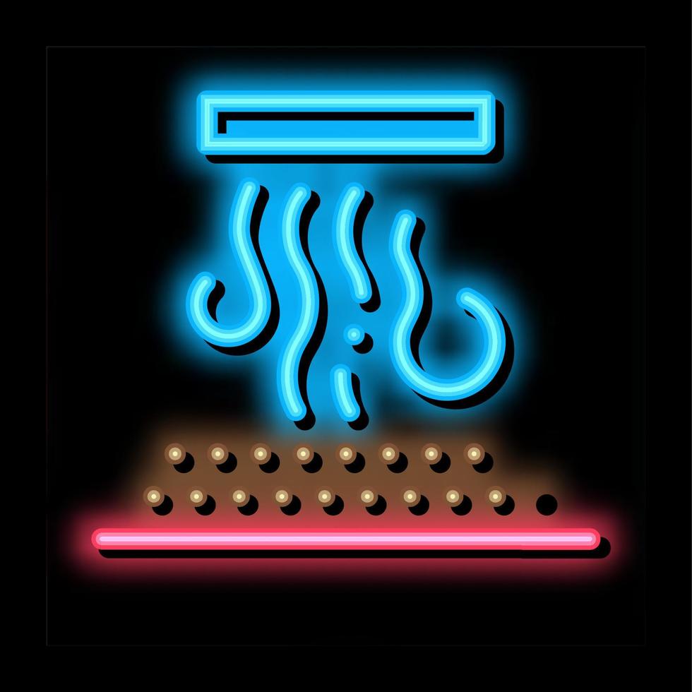 coffee with steam neon glow icon illustration vector