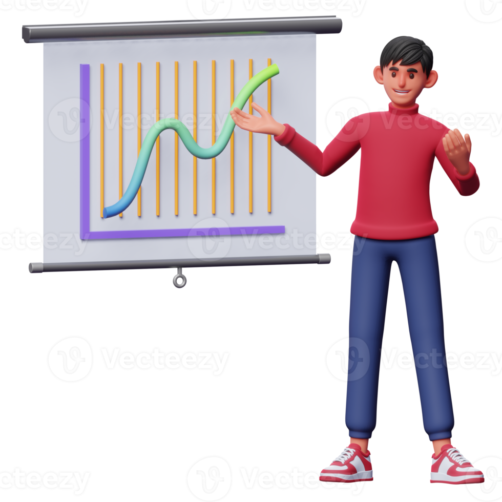 mannen werk werkzaamheid, 3d illustratie transparant achtergrond PNG