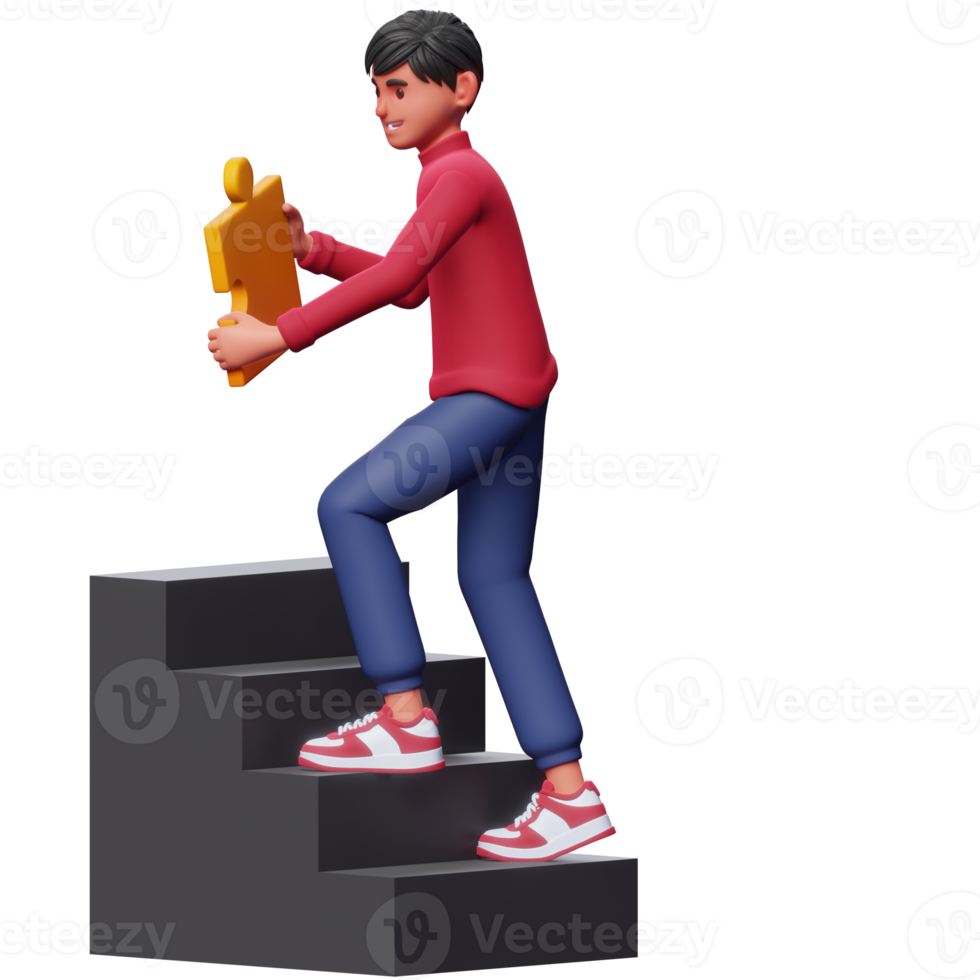 Men Work Activity, 3D illustration Transparent Background PNG