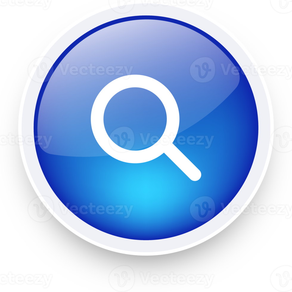 Magnifying glass loupe icon button. Search png icon.