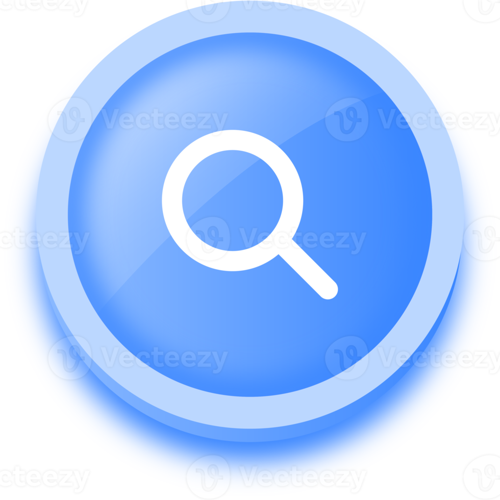 Magnifying glass loupe icon button. Search png icon.