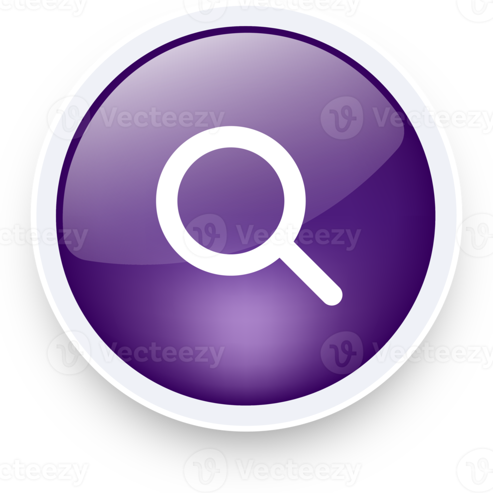 Magnifying glass loupe icon button. Search png icon.