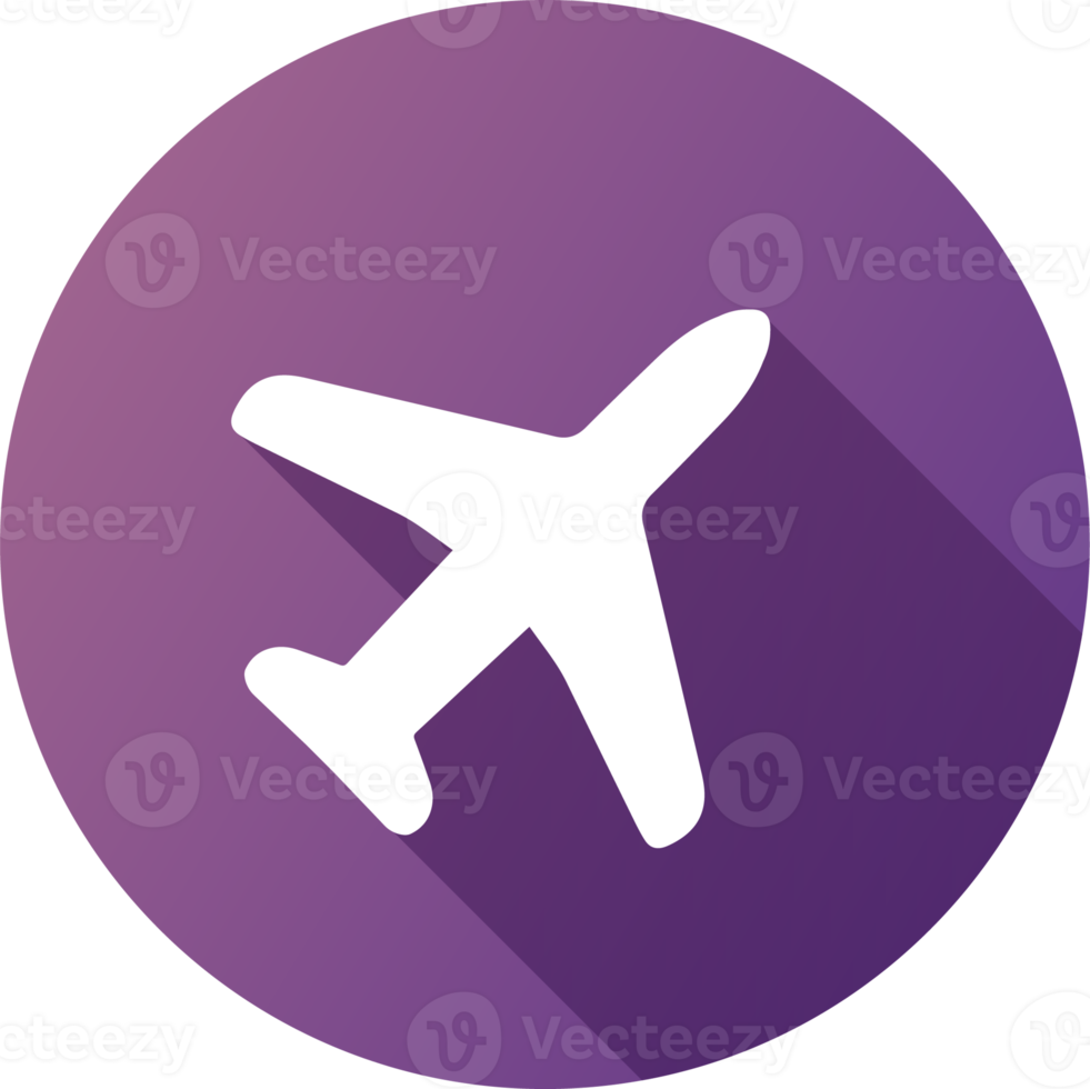 Airplane icon in flat design style. Aviation signs illustration. png