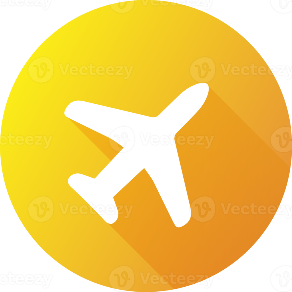 Airplane icon in flat design style. Aviation signs illustration. png