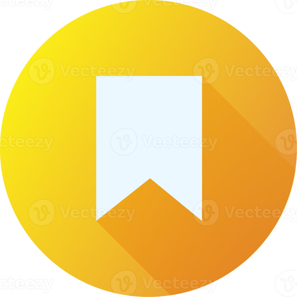 Bookmark icon in flat design style. Favorite signs illustration. png
