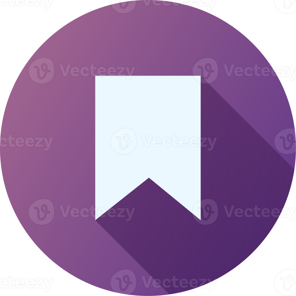 Bookmark icon in flat design style. Favorite signs illustration. png