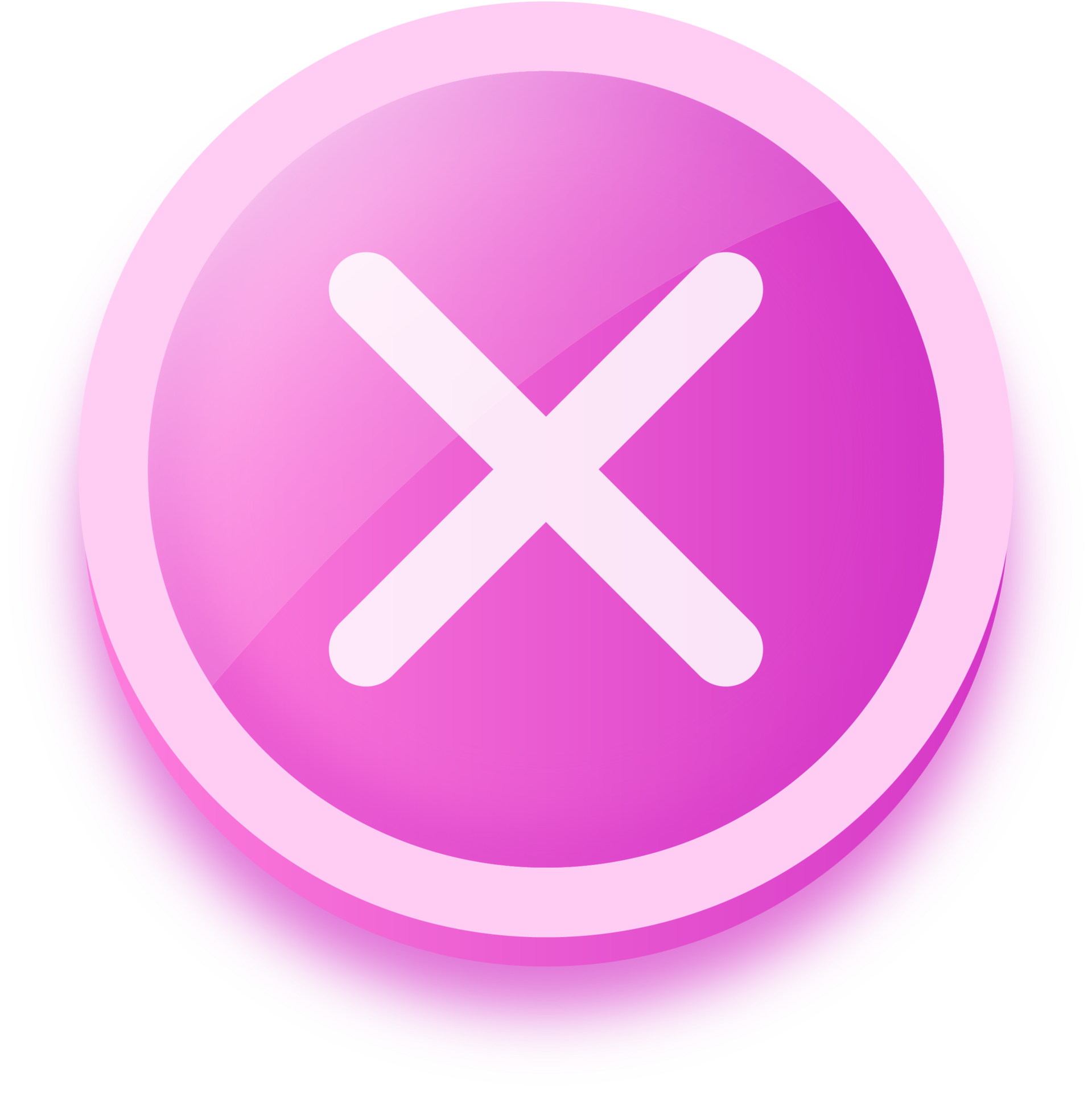 Cross mark symbol in 3d style. Red cross marks button. 17784786 PNG