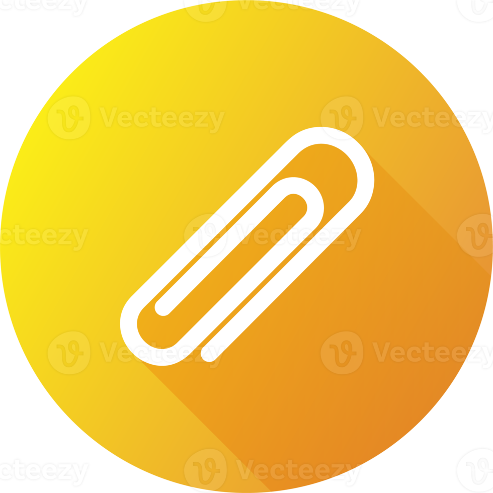 Paper clip icon in flat design style. Attachement signs illustration. png