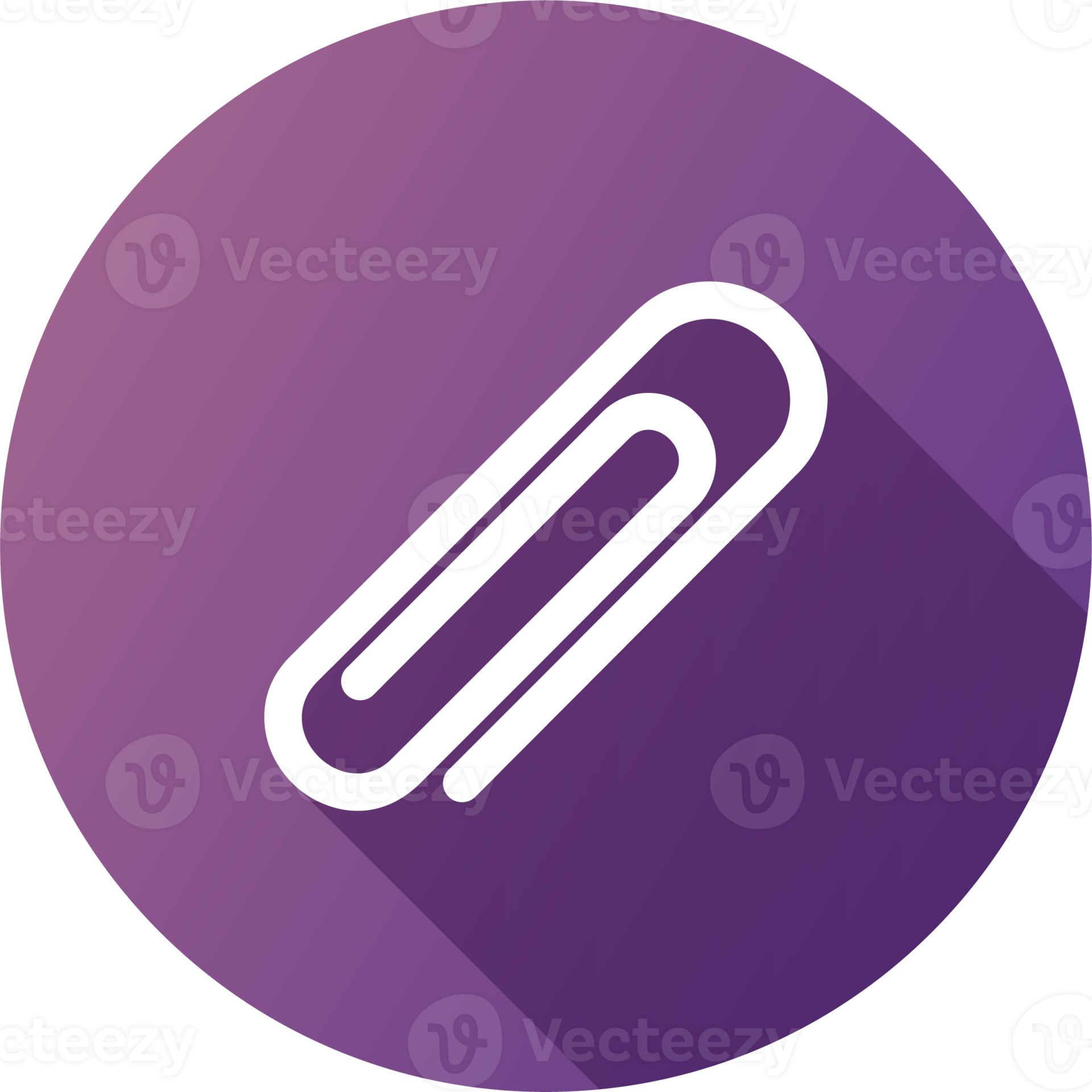 Paper clip icon in flat design style. Attachement signs illustration