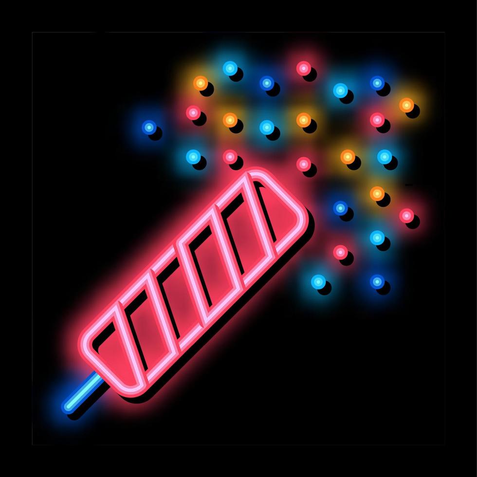 firework cracker neon glow icon illustration vector