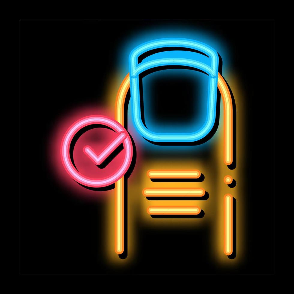 healthy nail neon glow icon illustration vector