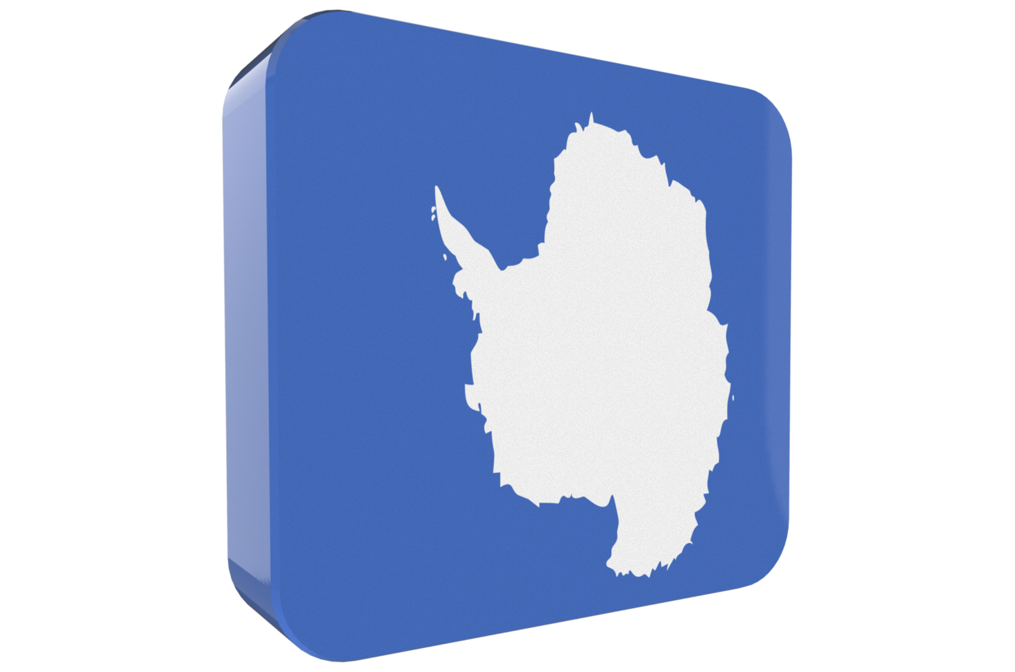 ícone da bandeira da antártica 3d em png background