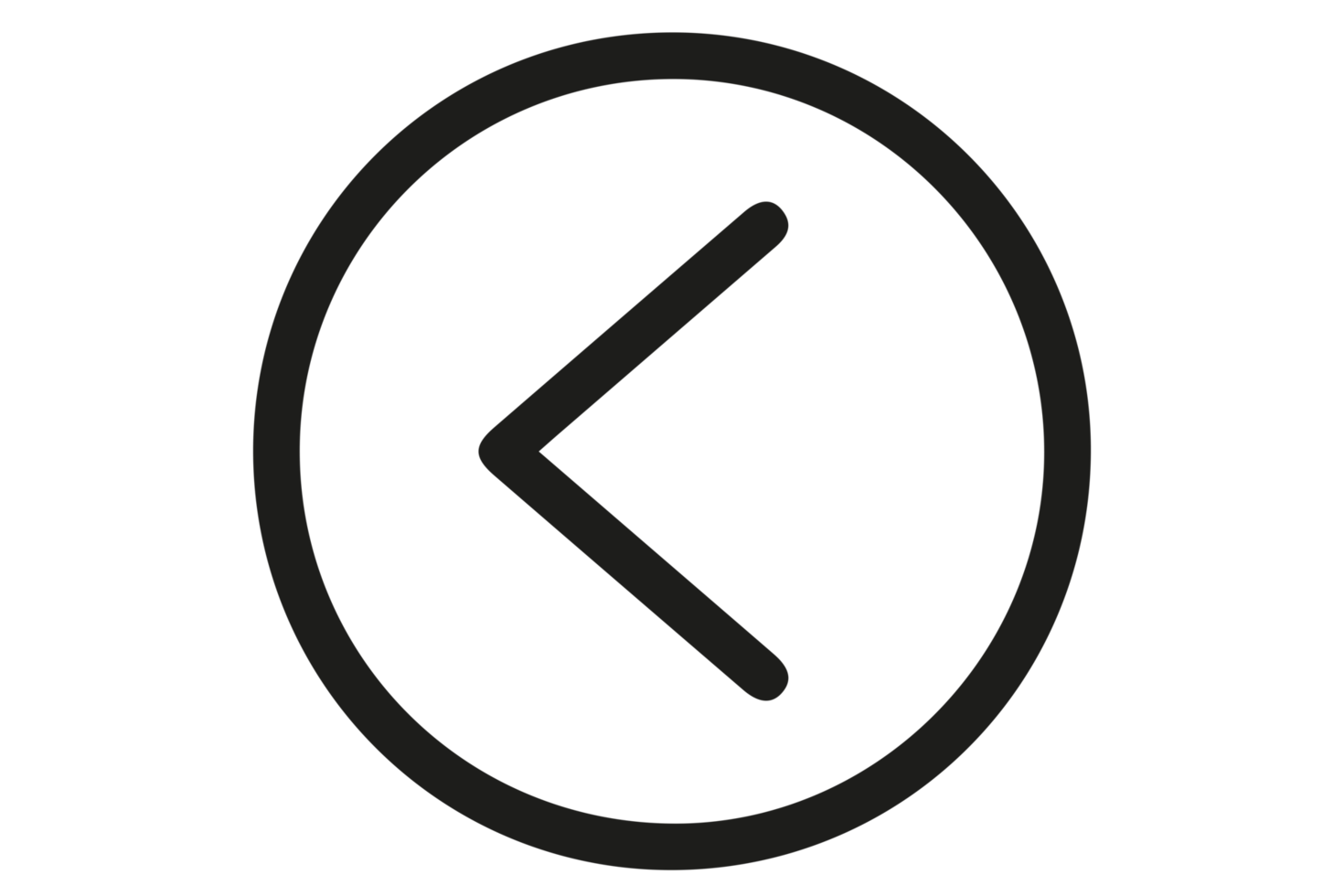 Left arrow icon png on Transparent Background