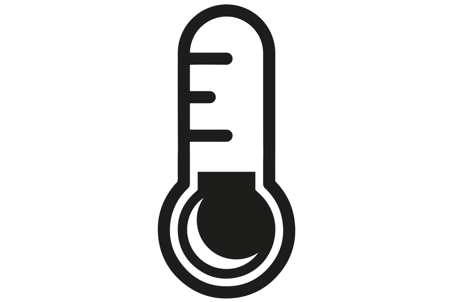 Thermometer-Symbol auf transparentem Hintergrund png