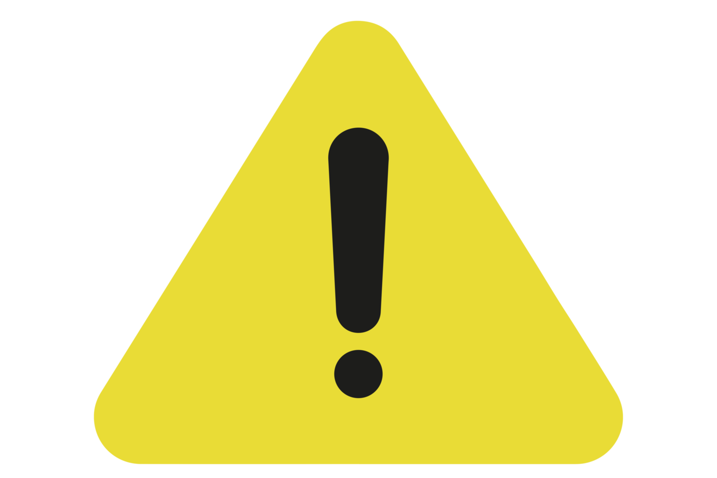 warning sign on transparent background png