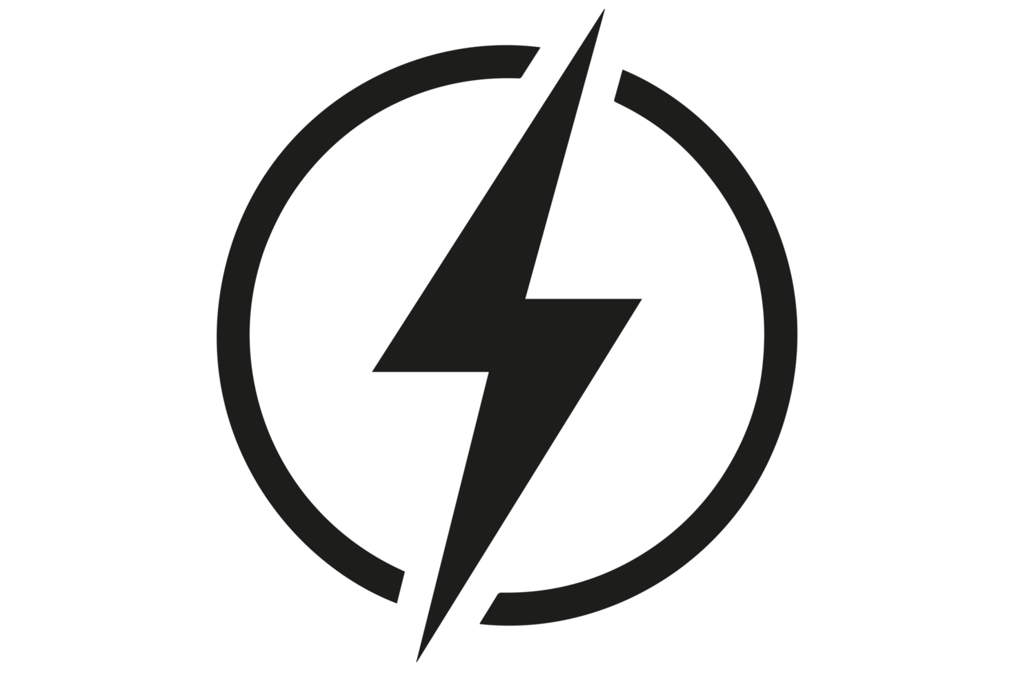 Thunderbolt on transparent PNG Background