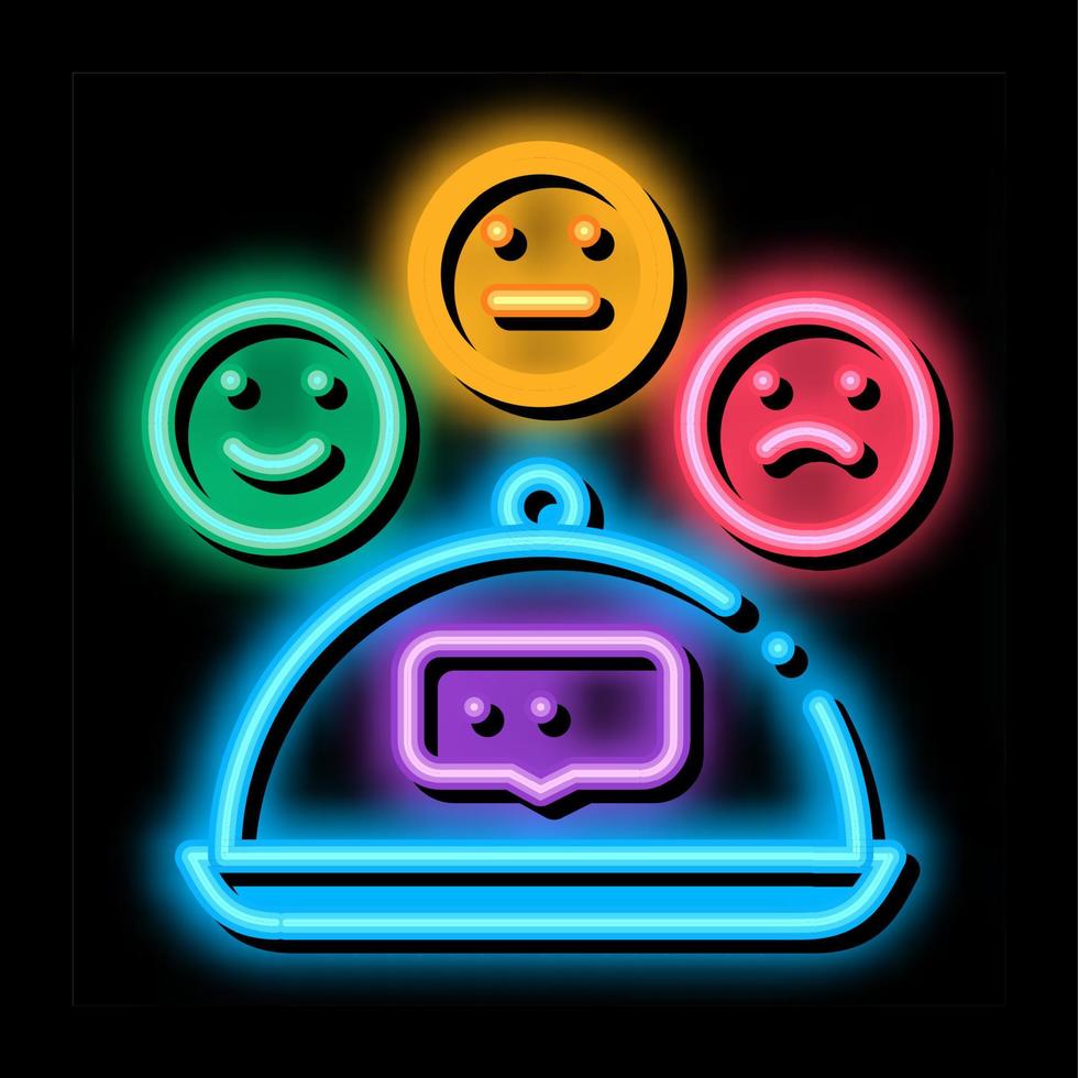 delivery review neon glow icon illustration vector