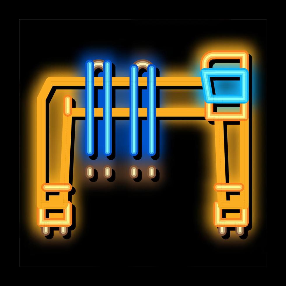 industry crane neon glow icon illustration vector