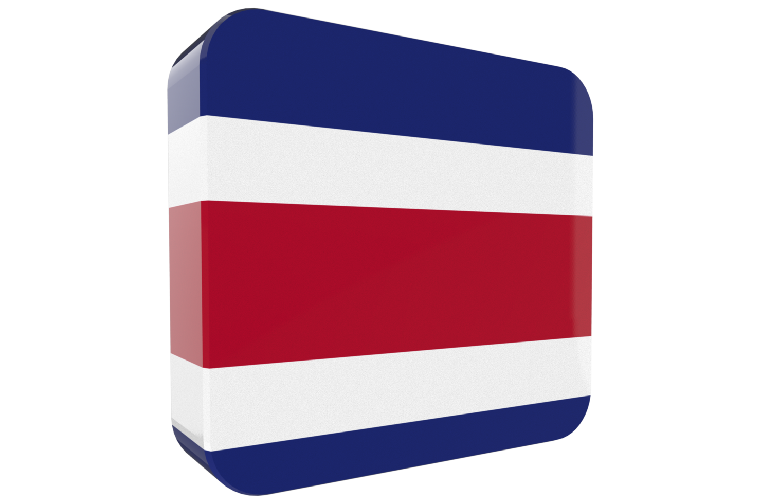 costa rica 3d vlag icoon Aan PNG achtergrond